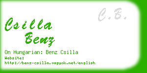 csilla benz business card